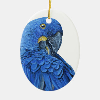 Bright blue Hyacinth Macaw Ceramic Ornament