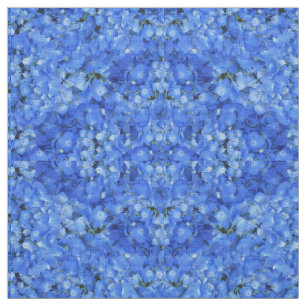Bright Blue Hydrangea Floral Pattern Cloth