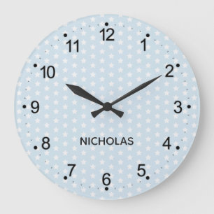 Bright Blue Large Clock