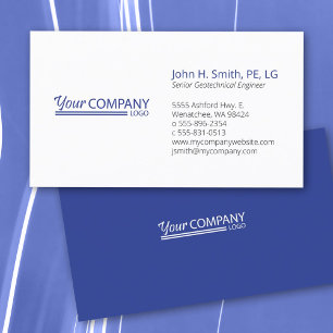 Bright Blue Logo Business Card