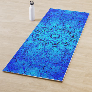 Bright Blue Mandala Yoga Mat