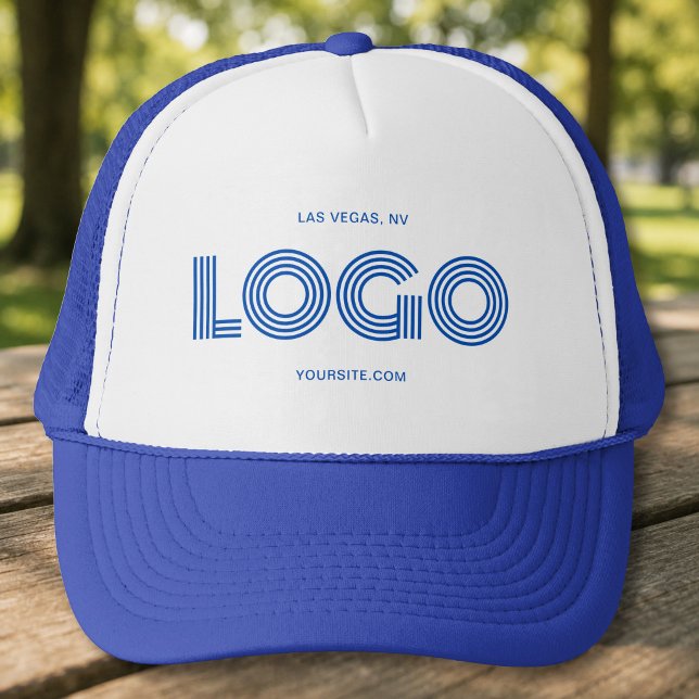 Bright Blue Modern Rectangular Logo Promo Trucker Hat (Bright Blue Modern Rectangular Logo Promo Trucker Hat)