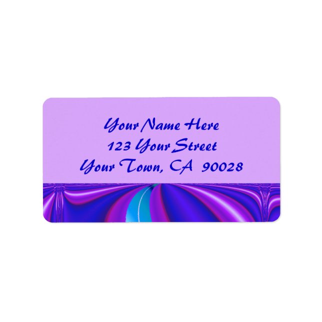bright blue purple label (Front)