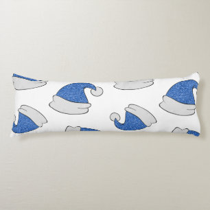 Bright Blue Santa Hat Merry Christmas Holiday Body Cushion