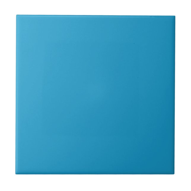 Bright Blue Solid Color Tile (Front)