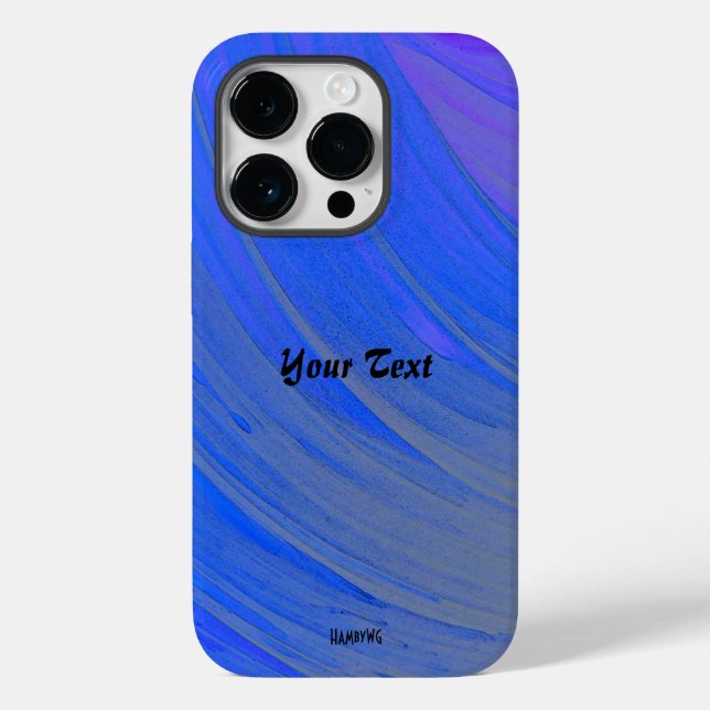 Bright Blue Swirl Cell Phone Case HAmbyWG (Back)