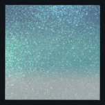 Bright Blue Teal Sparkly Glitter Ombre Gradient Faux Canvas Print<br><div class="desc">This elegant, glamourous, and chic print is perfect for the trendy and stylish girly girl. It features a faux printed sparkly bright blue glitter into teal green into pastel blue triple gradient ombre. It's modern, pretty, girly, unique, and cool. ***IMPORTANT DESIGN NOTE: For any custom design request such as matching...</div>