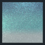 Bright Blue Teal Sparkly Glitter Ombre Gradient Faux Canvas Print<br><div class="desc">This elegant, glamourous, and chic print is perfect for the trendy and stylish girly girl. It features a faux printed sparkly bright blue glitter into teal green into pastel blue triple gradient ombre. It's modern, pretty, girly, unique, and cool. ***IMPORTANT DESIGN NOTE: For any custom design request such as matching...</div>