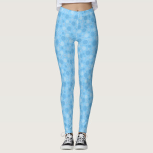 bright blue tones with polka dots in retro sixties leggings