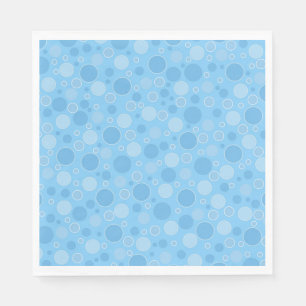 bright blue tones with polka dots in retro sixties napkin