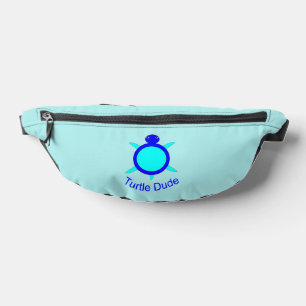 Bright Blue Turtle Dude Bum Bags