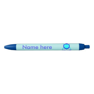 Bright Blue Turtle Dude Custom Pen