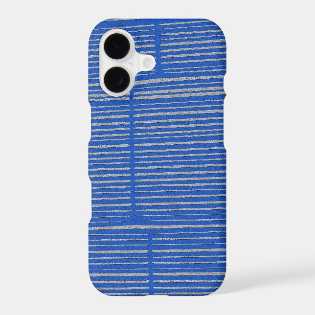 Bright Blue Unique Modern Stripe Pattern Cool (Back)