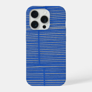 Bright Blue Unique Modern Stripe Pattern Cool iPhone Case