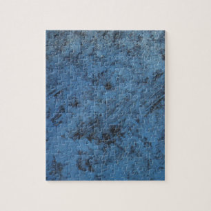 Bright blue vintage jigsaw puzzle