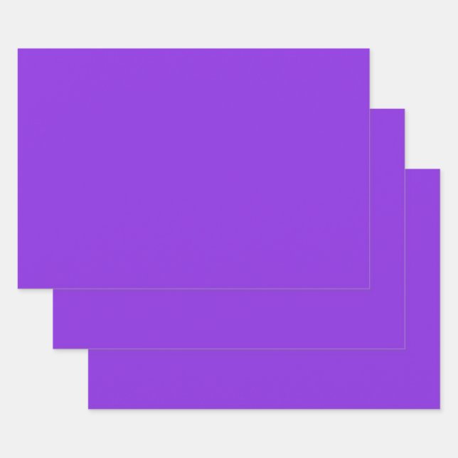 Bright Blue Violet  Wrapping Paper Sheet (Set)