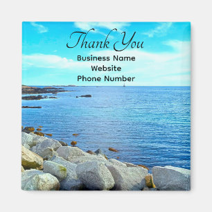 Bright Blue Water Photo Thank You Customer Magnet