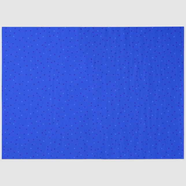 Bright blue with small polka dots. tissue paper (Front)