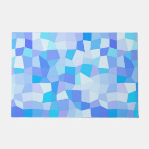 Bright Blues Mosaic Doormat