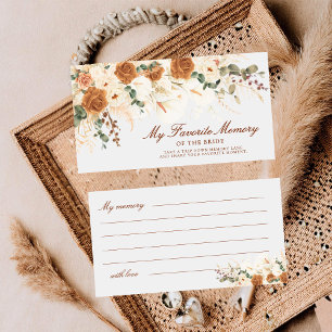 Bright Boho Favourite Memory of the Bride Ticket Card