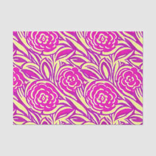 Bright Boho Floral Swirl Watercolor  Tissue Paper