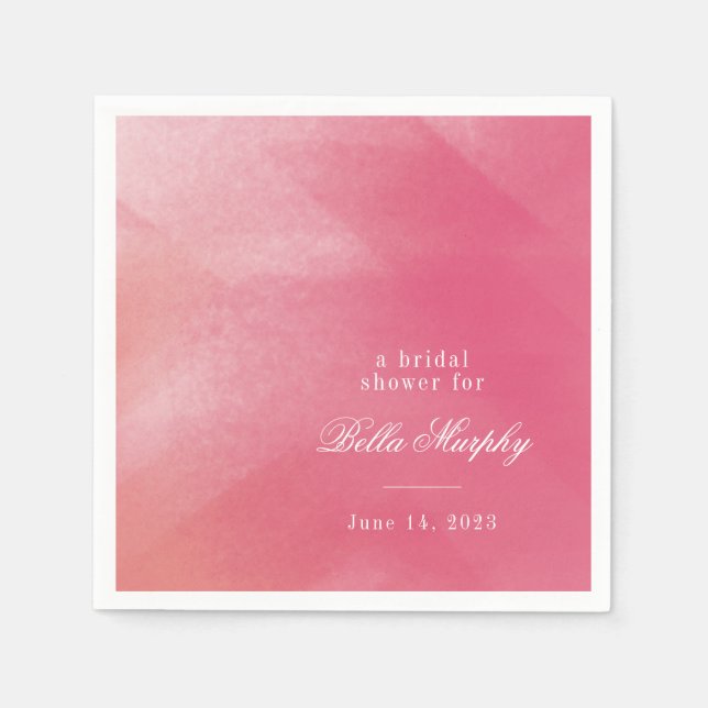 Bright Boho Ombre Bridal Shower Napkin (Front)