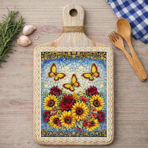 Bright Bold Burgundy Sunflowers Floral Decoupage  Tissue Paper
