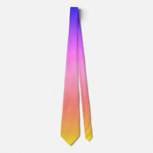 Bright Bold Colourful 80s Rainbow Icecream Ombre Tie