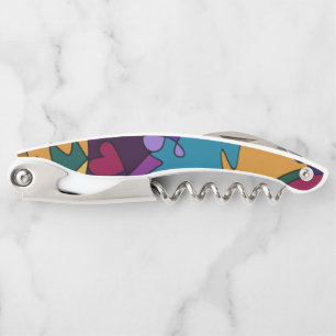 Bright, Bold, Colourful Abstract Doodle Art Corkscrew