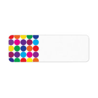 Bright Bold Colourful Rainbow Circles Polka Dots