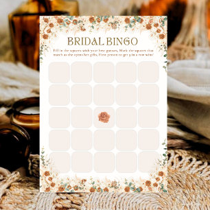 Bright Bold Floral Boho Bridal Shower Bingo Game