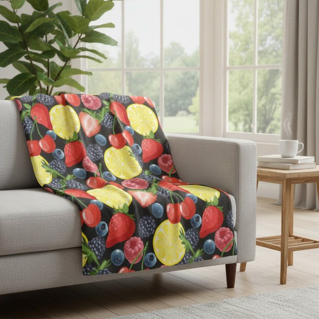 Bright & Bold Fruit Fleece Blanket  (Creator Uploaded)