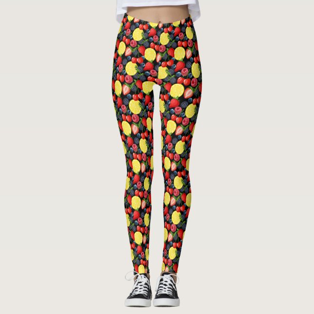Bright & Bold Fruit Leggings (Front)