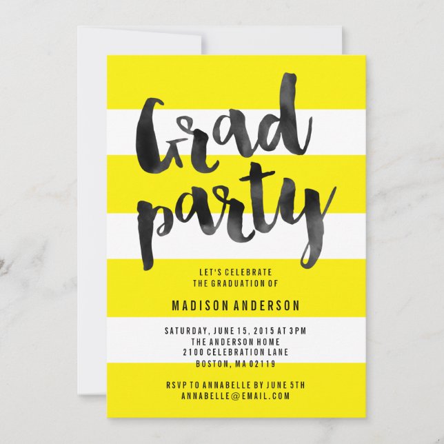 Bright & Bold | Graduation Invitation (Front)