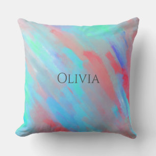Bright Bold Original Abstract Colourful Arty  Cushion