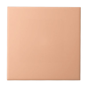Bright Bold Peach Solid Block Colour Ceramic Tile