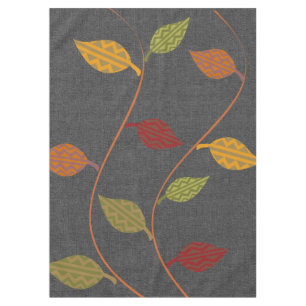 Bright Bold Rustic Fall Autumn Leaves Pattern Tablecloth