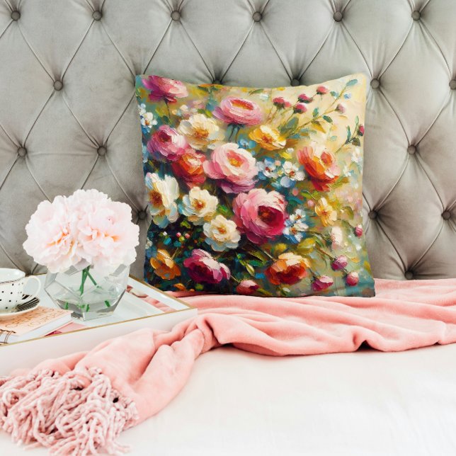 Bright & Bold Vibrant Florals Cushion (Creator Uploaded)