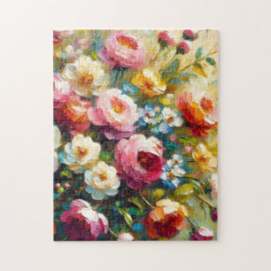 Bright & Bold Vibrant Florals Jigsaw Puzzle