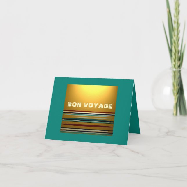 Bright Bon Voyage Holiday Card (Front)