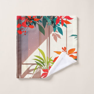 Bright Botanical Garden at the Doorstep  Wash Cloth