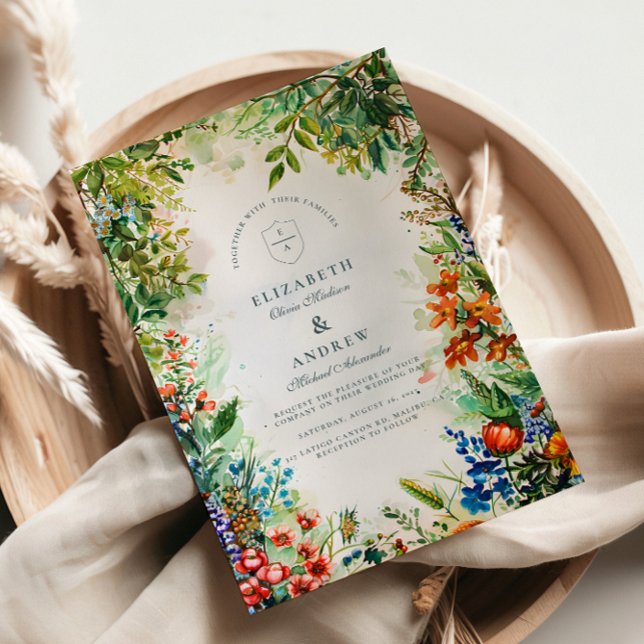 Bright Botanical Garden Wedding Invitation (Creator Uploaded)
