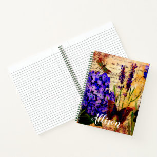 Bright botanical personalised notebook