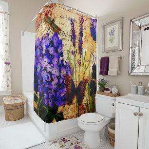 Bright botanical shower curtain
