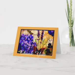 Bright botanical thank you card