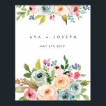 BRIGHT BOTANICAL WELCOME TO OUR WEDDING MINIMAL POSTER<br><div class="desc">BRIGHT BOTANICAL WELCOME TO OUR WEDDING POSTER. SPACE FOR THE BRIDE AND GROOMS NAME AND THE DATE OF THE WEDDING.</div>