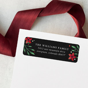 Bright Boughs Holiday Return Address Label