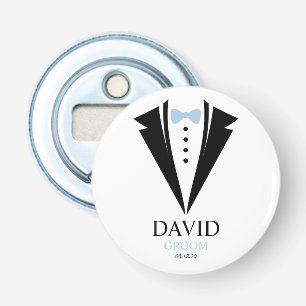 Bright Bow Tie Tuxedo "Groom" Personalised Bottle Opener