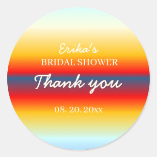 Bright Bridal Shower Thank You Favour Sticker