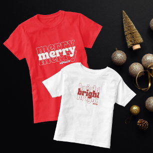 Bright Bright Mini Retro Christmas Typography Toddler T-Shirt